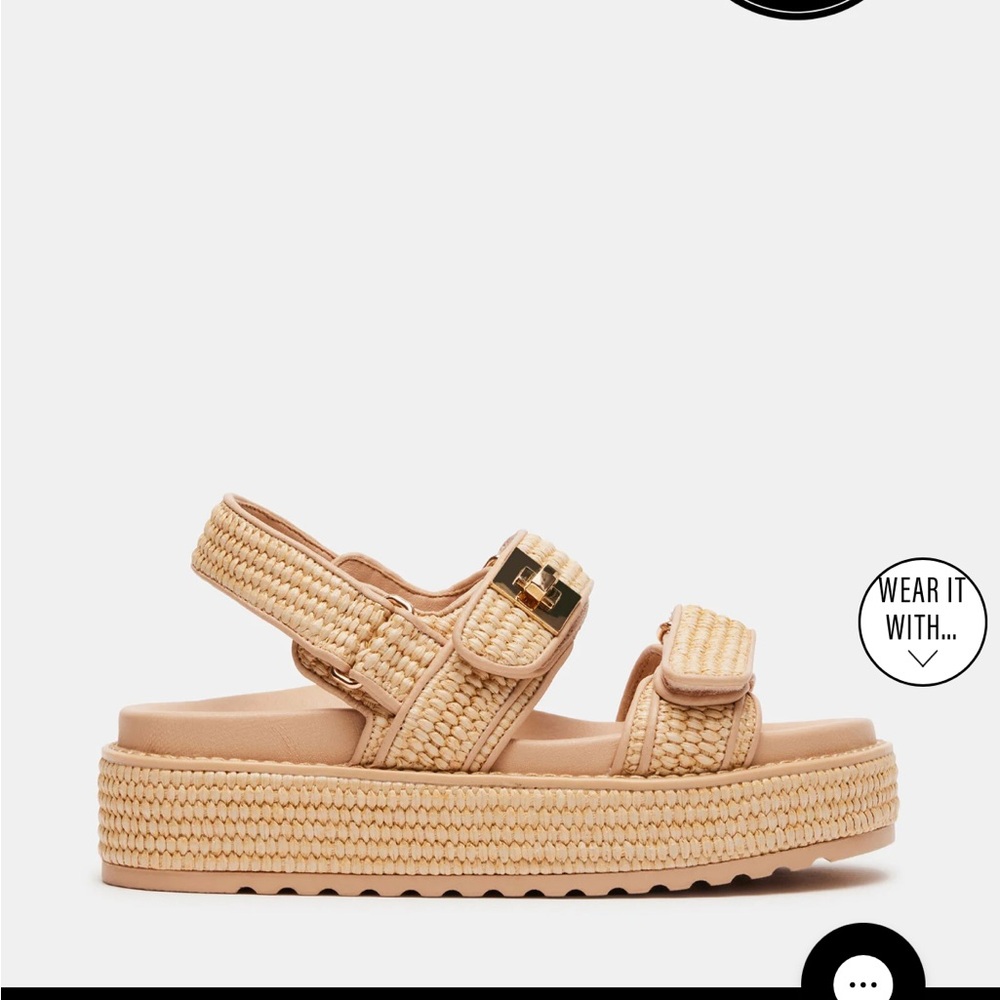 Steve Madden Bigmona Natural Raffia sandals
